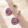 Cherry Brass Micro Pave Cubic Zirconia Stud Earrings EJEW-M077-12P-02-5