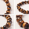 Natural Tiger Eye Round Beads Stretch Bracelets BJEW-N301-8mm-03-4