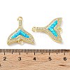 Rack Plating Brass Micro Pave Clear Cubic Zirconia Connector Charms KK-C041-28G-3