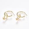 Brass Stud Earring Findings KK-T038-315G-2