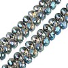 Electroplate Baking Paint Transparent Glass Beads Strands GL-N005-02A-C08-1