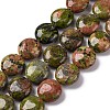 Natural Unakite Beads Strands G-C159-A10-01-1