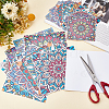 ARRICRAFT 2Sets 2 Style Square PVC Self-Adhesive Mandala Pattern Paper DIY-AR0001-89-2