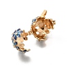 Alloy Crystal Rhinestone Bead Cage Pendants ENAM-M047-02G-A-4