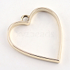 Olycraft 30Pcs Rack Plating Alloy Heart Open Back Bezel Pendants FIND-OC0001-24-2