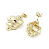 Rack Plating Brass Stud Earring EJEW-C081-25G-1