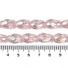 Transparent Electroplate Glass Beads Strands EGLA-N013-T6mm-B18-4