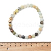 Natural Flower Amazonite Bead Stretch Bracelets X-BJEW-K212-A-007-3