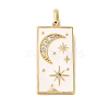 Rack Plating Brass & Cubic Zirconia Pendants KK-L216-008G-02-1