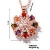 Brass Colorful Rhinestone Pendant Necklaces for Women IM3038-3-1