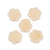 Baking Paint and Golden Metal Enlaced Glass Beads DGLA-T004-09L-1