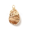 Eco-Friendly Natural Mixed Stone Pendants PALLOY-JF01593-3