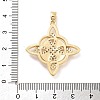 Rack Plating Brass Micro Pave Clear Cubic Zirconia Pendants KK-C063-09A-G-3