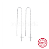 Cross Shape Rhodium Plated 925 Sterling Silver Ear Thread HQ3013-1-1