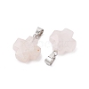 Natural Rose Quartz Pendants G-K359-02P-07-2