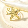 Brass Cuff Rings for Women RJEW-Q008-02G-4