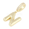 Brass Micro Pave Clear Cubic Zirconia Pendants KK-M289-01N-G-2