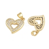 Brass Micro Pave Cubic Zirconia Pendants ZIRC-I367-12G-11-2