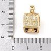 Brass Micro Pave Cubic Zirconia Pendants KK-F919-10C-G-3