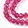 Baking Paint Transparent Glass Beads Strands DGLA-A035-T4mm-A03-4