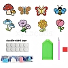 8Pcs Insects & Plants DIY Diamond Sticker Kits PW-WG74ECF-01-3