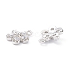 Rack Plating Brass Cubic Zirconia Charms X-ZIRC-C026-12P-2