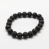 Natural Lava Rock Round Beads Stretch Bracelets BJEW-G550-07-4mm-8