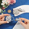 2Pcs Flower Alloy Rhinestone Snap Lock Clasps FIND-FH0018-22A-3