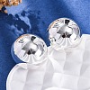 Half Round 304 Stainless Steel Stud Earrings EJEW-A125-80G-S-2