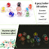   60Pcs 10 Colors Handmade Luminous Inner Flower Lampwork Beads LAMP-PH0001-22A-2