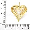 Brass Micro Pave Cubic Zirconia Pendants KK-S511-05B-G-3