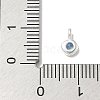 925 Sterling Sliver Cubic Zirconia Flat Round Charms STER-R002-02S-09-3