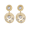304 Stainless Steel Stud Dangle Earrings STAS-OY010-62G-1