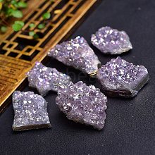 Electroplate Natural Drusy Amethyst Display Decorations PW-WG62588-01
