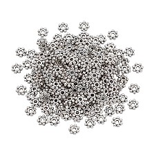 Tibetan Silver Daisy Spacer Beads TIBE-TA0001-05AS-A