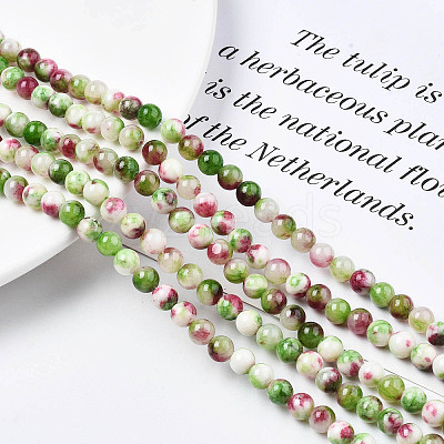 Natural Dyed Persian Jade Gemstone Bead Strands LS-G-R271-6mm-XP03-1
