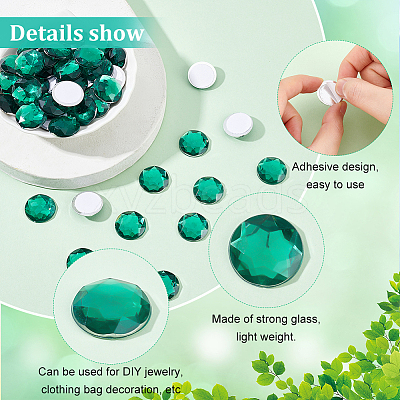 60Pcs Self-Adhesive Acrylic Rhinestone Stickers STIC-FG0001-01A-1