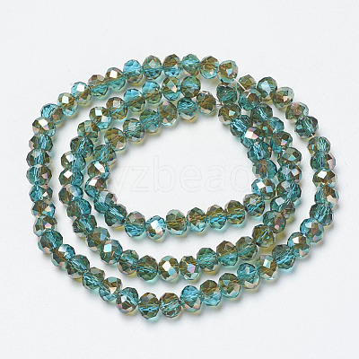 Electroplate Glass Beads Strands X-EGLA-A034-T6mm-J06-1