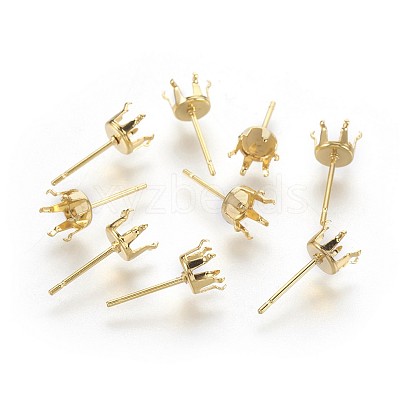304 Stainless Steel Stud Earring Findings STAS-P221-20E-G-1