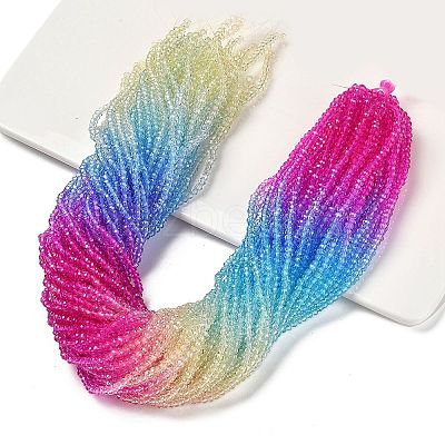 Transparent Painted Glass Beads Strands DGLA-A034-T2mm-A14-1