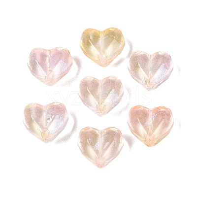 Baking Paint Transparent Glass Beads DGLA-N022-02G-1