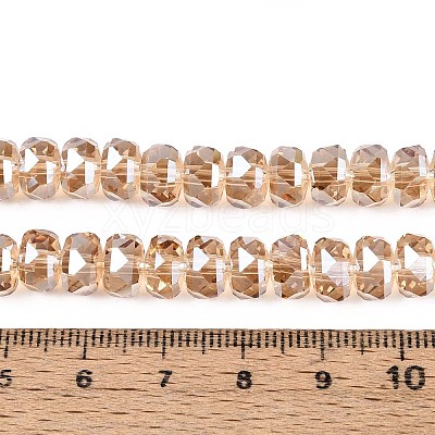 Electroplate Transparent Glass Beads Strands EGLA-N022-04A-D16-1