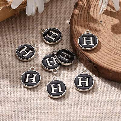 Platinum Plated Alloy Charms ENAM-S118-02H-P-1