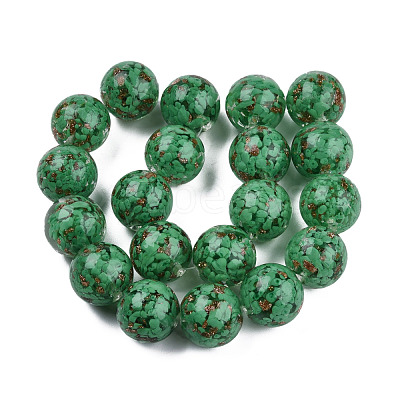 Handmade Gold Sand Lampwork Beads LAMP-S194-008C-10-1