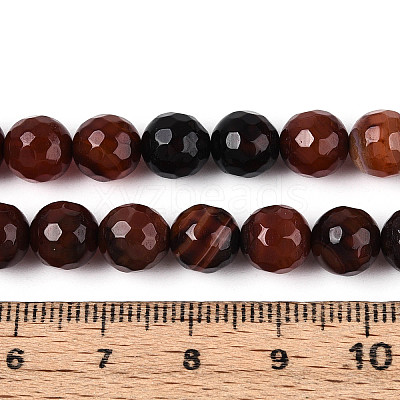 Natural Agate(Dyed & Heated) Beads Strands G-T139-8mm-88D-1