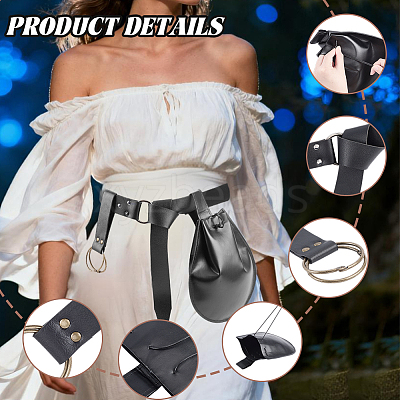 Viking PU Leather Belt Pouch Bag AJEW-CL0003-22A-1