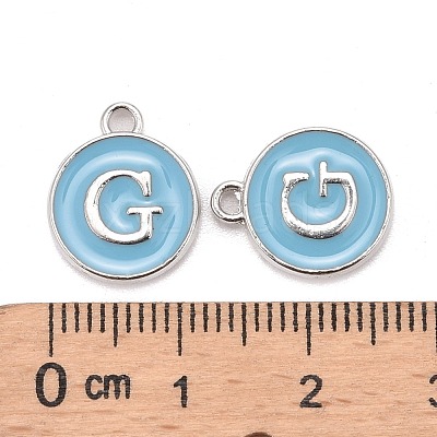 Platinum Plated Alloy Enamel Charms ENAM-S118-04G-P-1