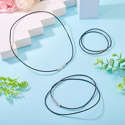 3Pcs 3 Sizes 2MM Round Cowhide Leather Cord Necklaces Makging NJEW-TAC0048-1