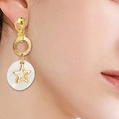 80Pcs 8 Colors Brass Clip-on Earring Findings FIND-YW0005-35-1