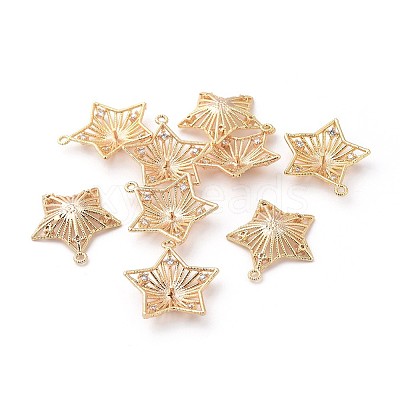 Brass Peg Bails Pendants KK-F808-14G-1